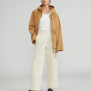 Everlane The Easy Jean pull-on wide-leg cotton canvas ivory Sz 2